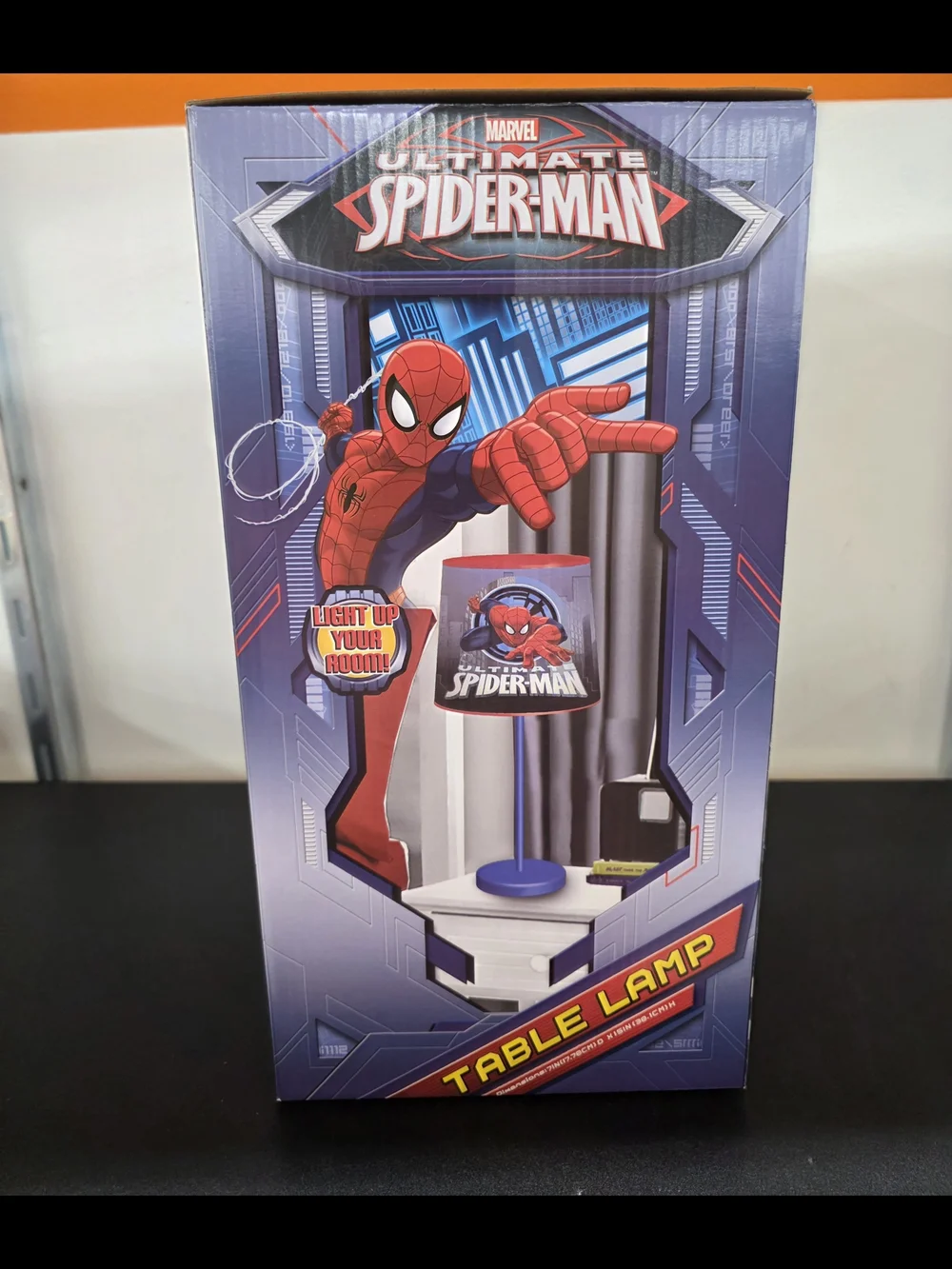 Spider Man Blue Table Lamp - Kids Nightlight